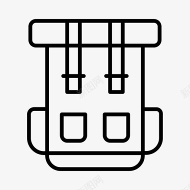 户外运动背包背包探险徒步旅行包图标图标