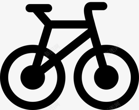 自行车骑行运动和户外运动图标图标