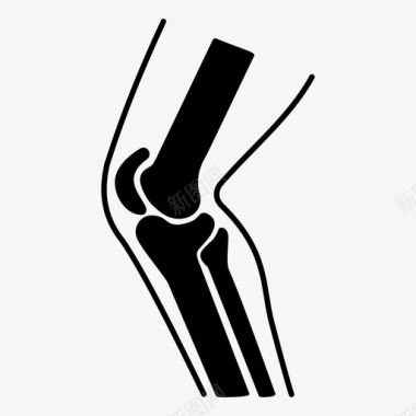 人长久膝关节骨人腿医学图标图标