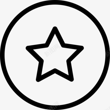 星星奖金圆圈图标图标