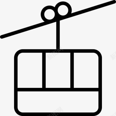 缆车高空作业车升降机图标图标