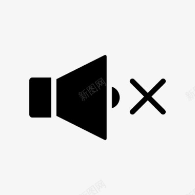 高清扩音器静音广播扩音器图标图标