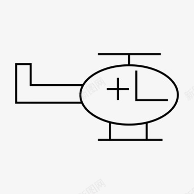 直升直升机急救飞行图标图标