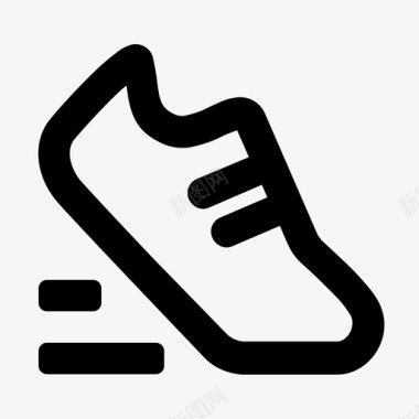 运动小人图标矢量素材跑步鞋运动鞋图标图标