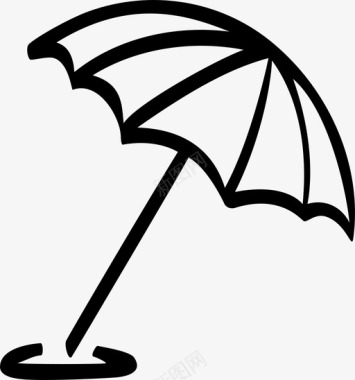 遮阳伞遮阳伞海滩天堂图标图标