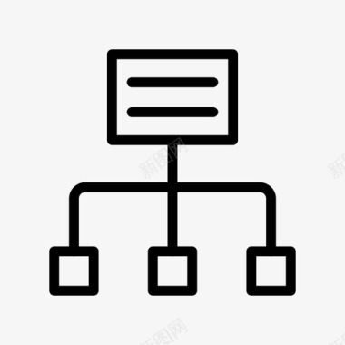 异形结构网络业务连接图标图标