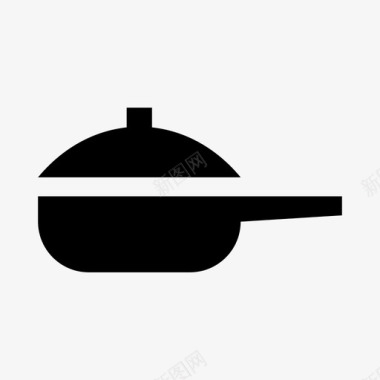 平底锅平底锅烹饪食物图标图标