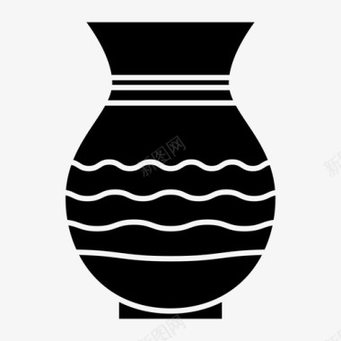 花瓶壶古董艺术品图标图标
