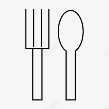 勺吃叉图标图标