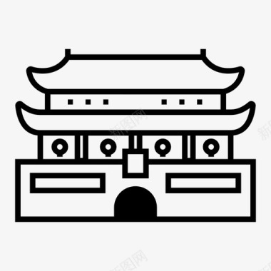 旅游紫禁城北京地标皇宫图标图标