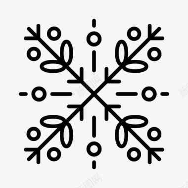雪花创意雪花圣诞节霜冻图标图标