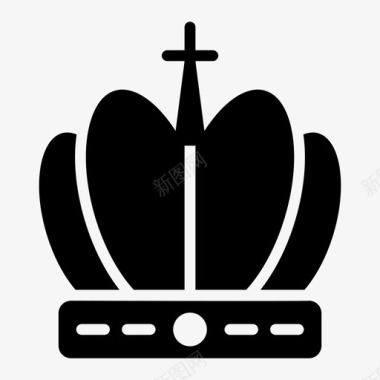 庆祝新年皇冠天主教庆祝图标图标