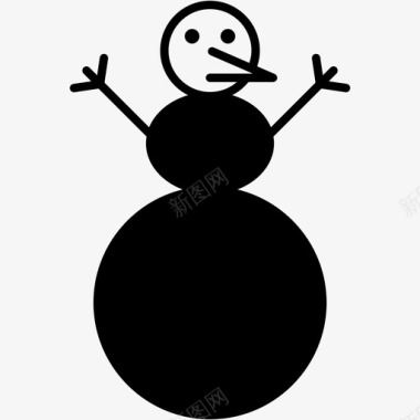 雪人下雪冬天图标图标