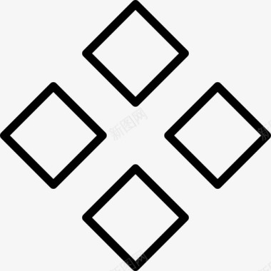 漂浮几何形状菱形平行四边形四边形图标图标
