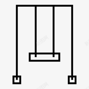 背景的孩子秋千孩子摇摆图标图标