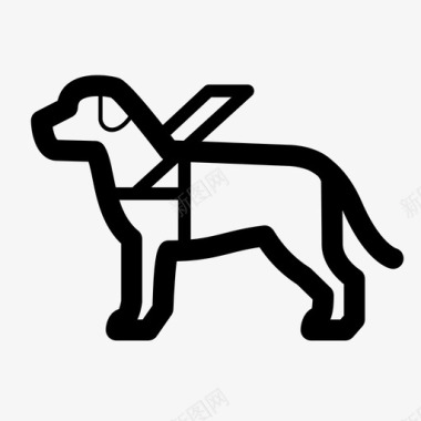导盲犬助盲犬网络无障碍图标图标