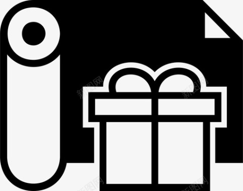 庆祝圣诞节礼品包装感谢生日图标图标
