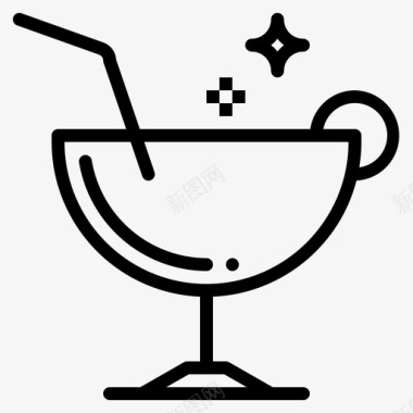 圣诞节聚会鸡尾酒酒精饮酒图标图标