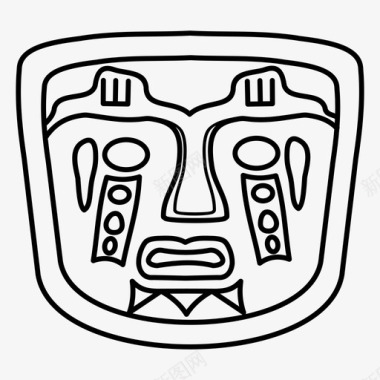 玛雅文明古代阿兹特克考古学图标图标