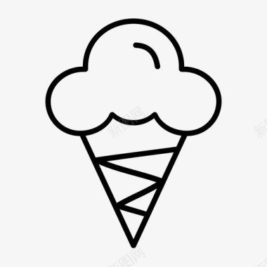 冰淇淋杯甜筒冰淇淋杯筒甜点图标图标