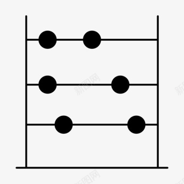 数学标识算盘计算器教育图标图标