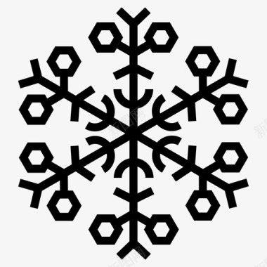 雪花水晶图案图标图标