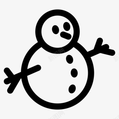 冬天的雪人雪人玩具冬天图标图标