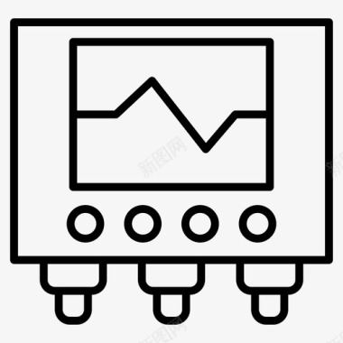 微电脑控制控制面板物联网测量图标图标