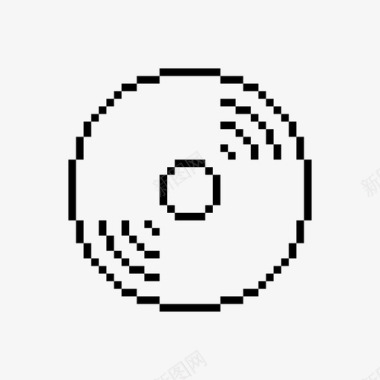 数据存储像素化cd刻录光盘光盘图标图标
