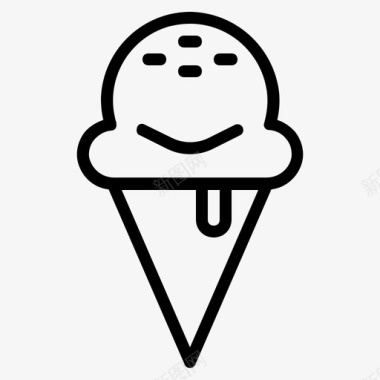 冰淇淋筒冰淇淋春天图标图标