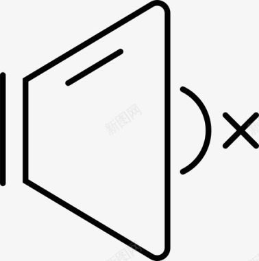 关闭声音01静音扬声器音频接口图标图标