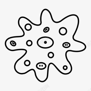 变形虫细胞微生物学图标图标