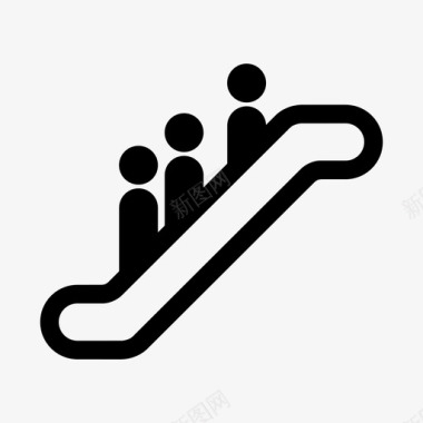 电动楼梯电梯自动扶梯图标图标