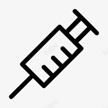 医疗注射器注射器疫苗医疗线图标图标