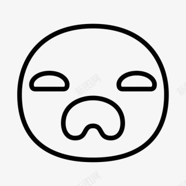 恶心的脸表情厌恶图标图标