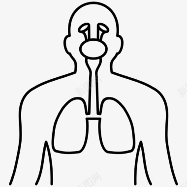 呼吸系统呼吸吸气图标图标