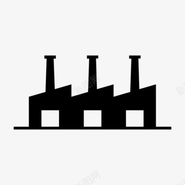 工厂工人矢量工厂建筑工业图标图标