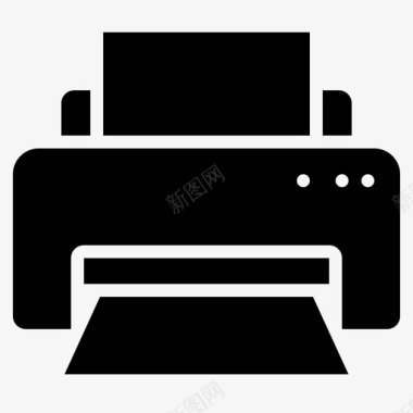 打印机设备家用电器标志符号图标图标