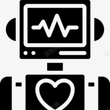 心率机器人人工智能人工图标图标