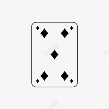 五颗钻石纸牌玩牌图标图标