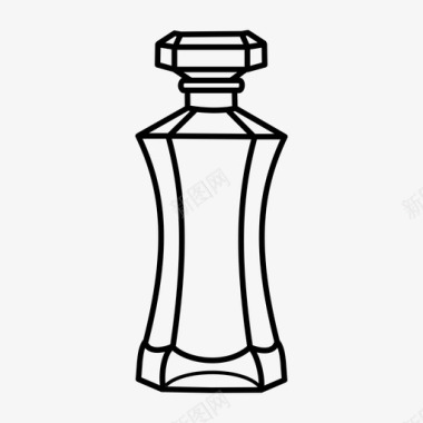 香水玻璃瓶喷雾图标图标