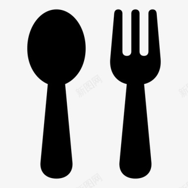 餐厅吃饭吃饭叉子餐厅图标图标