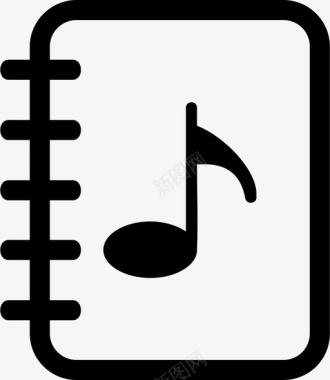 音乐书线绳音符图标图标