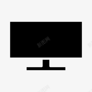 显示器宽屏电脑媒体播放器图标图标