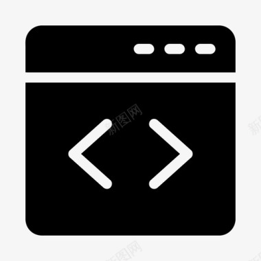 代码网站开发编码编程图标图标
