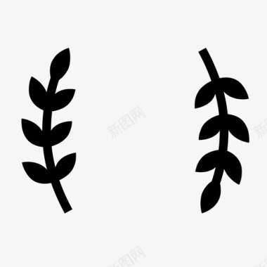 叶子花徽章图标图标