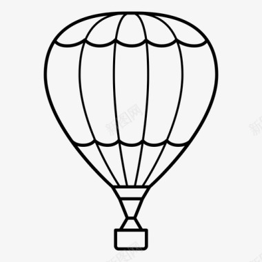 汽车存放标志热气球气球飞行器图标图标