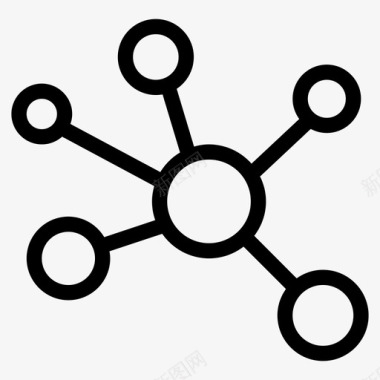 五边形分子网络分子图标图标