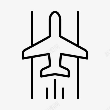 跑道航空运输飞机图标图标