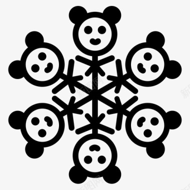 熊猫熊猫抽象图标图标